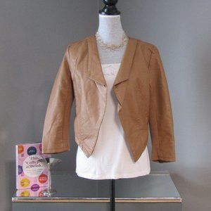 NWOT Ali & Kris Vegan Faux Leather Bolero Jacket